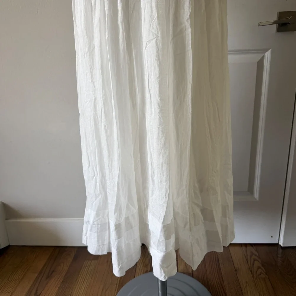 Polo Ralph Lauren Cream Lace Pintuck Edwardian Maxi Dress Vintage Style Size 4 - Picture 13 of 16